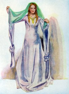 Traje de mujer en el reinado de Esteban (1135-1154) de Dion Clayton Calthrop